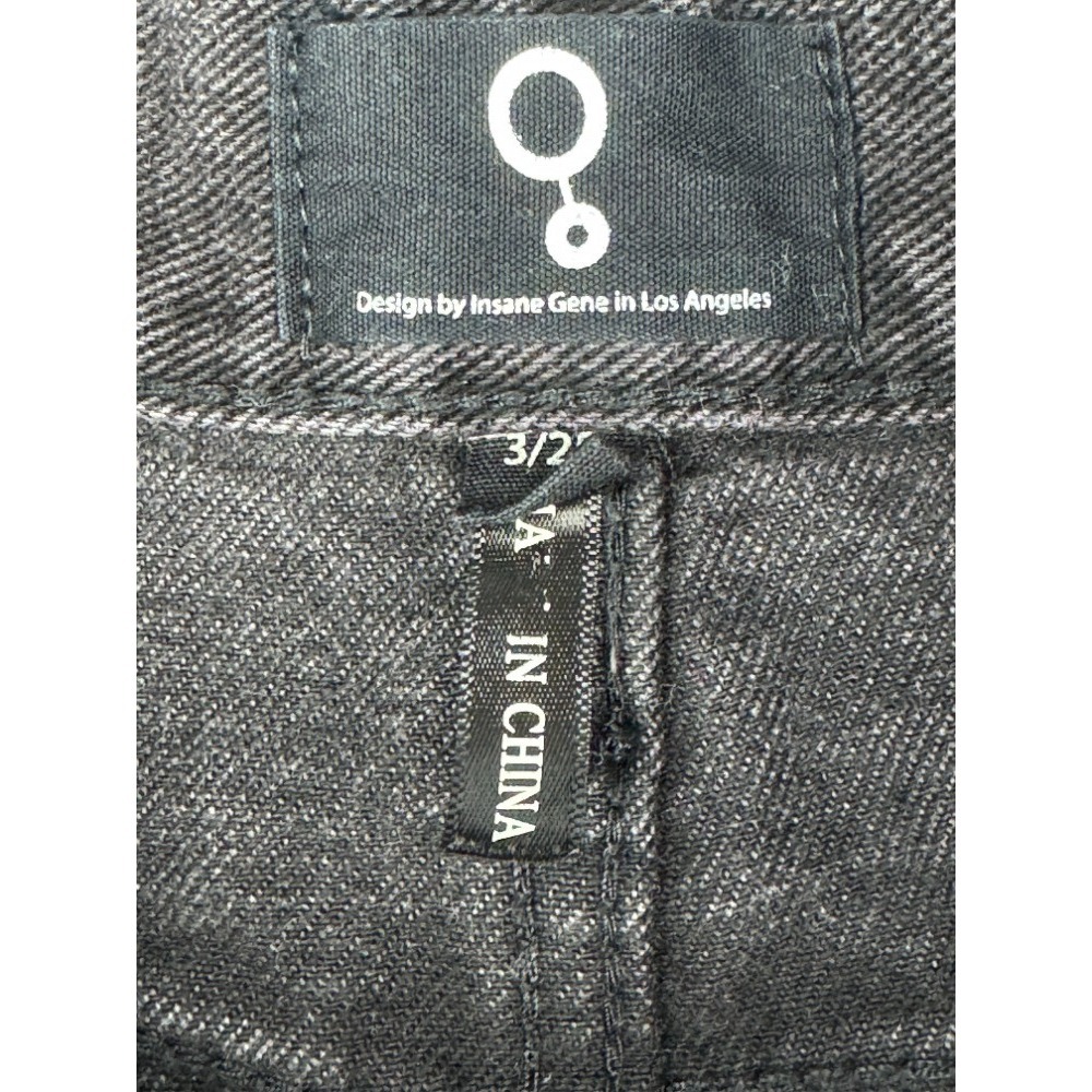 Insane Gene Crossover High Rise Straight Leg Jeans Charcoal Gray Women's Size‎ 3 - Picture 9 of 10